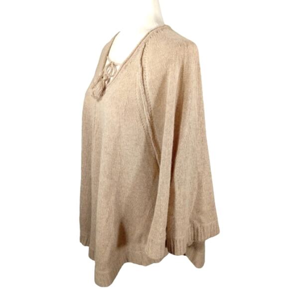 Calypso St. Barth Boho Chic 100% Cashmere Poncho $250 size L WF123 - Picture 3 of 6